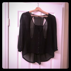 Black sheer top